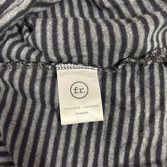 Foreign‎ Rider Co. Gray Striped Tee Shirt T-Shirt Size 4 Made in Canada Casual - Picture 7 of 8